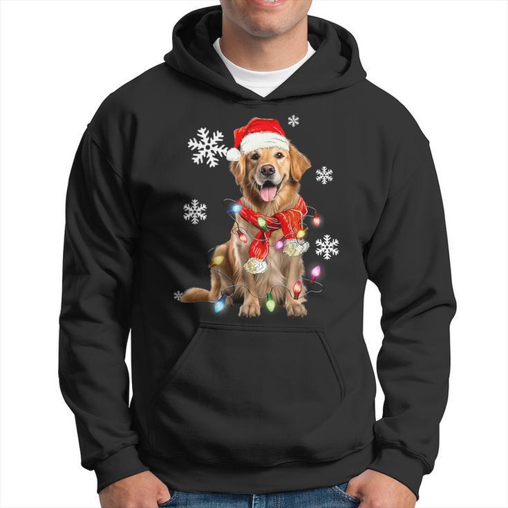 Sweat-shirt De Noël Pour Femme - Imprimé Golden Retriever Père Noël, Coupe Oversize, Coton/polyester