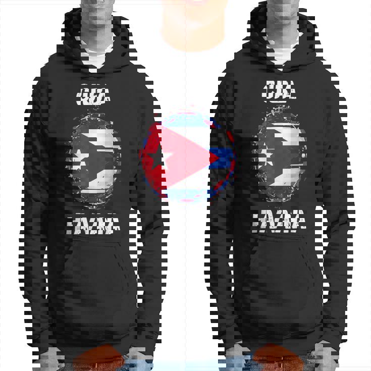 Havana Cuba -Ouvenirs De Drapeau Cubain Rétrointage Sweat à capuche