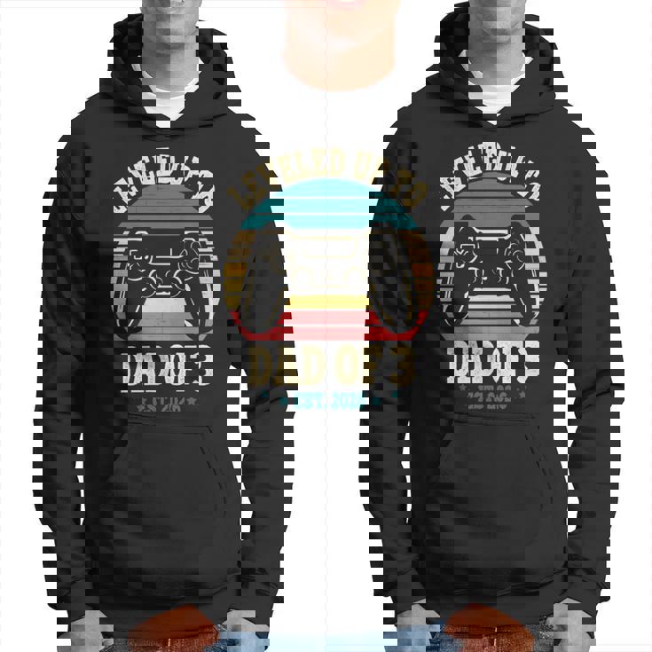 Ho Raggiunto Il Livello Fino A Papà Di 3 Anni 2026 Promosso A Papà Di Tre Bambini Maglia A Manica Felpa con cappuccio