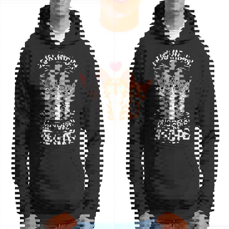 Jeous Aime Bien Mais Je Prefere Les Chats Humour Chat Sweat à capuche