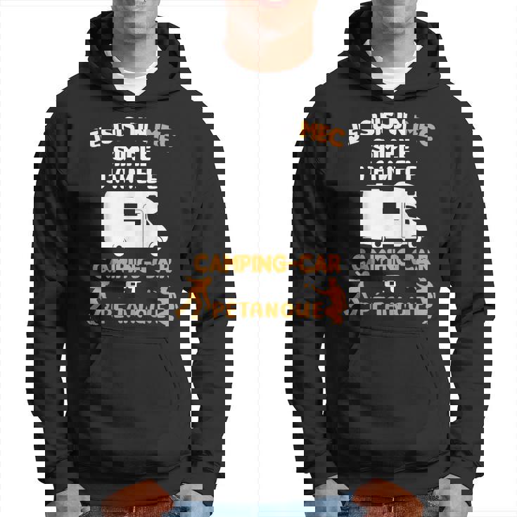 Jeuis Un Mecimple J'aime Camping Car Et Pétanque Sweat à capuche