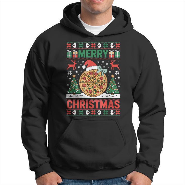 Joyeux Noël Pizza Pull Laidapin De Noël Amusant Sweat à capuche