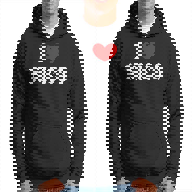 I Love Nico Amo Nico Sudadera