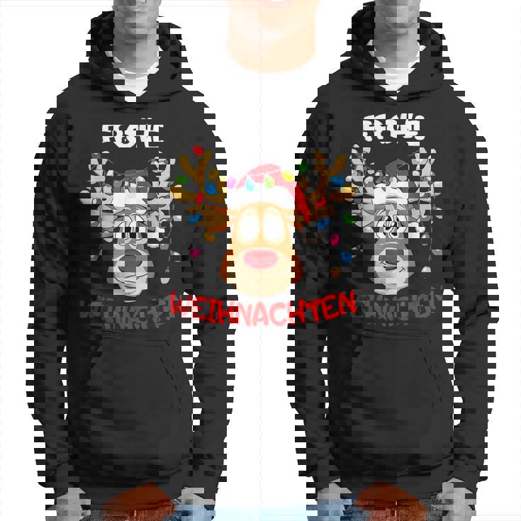 Lustige Rentier Frohe Weihnachten Sweat à capuche