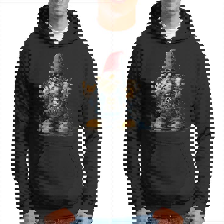 Nain De Jardin Rocker Boit De La Bière Sweat à capuche