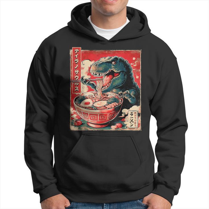 Nouilles Japonaisesintage T-Rex Dinosaure Ramen Sweat à capuche