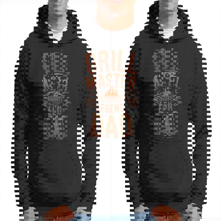 Papà Maestro Griglia Leggenda Umorismo Barbecue Felpa con cappuccio