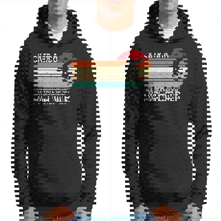 Skater Dadkateboardingintage Retro Pattinatori Papà Regalo Felpa con cappuccio