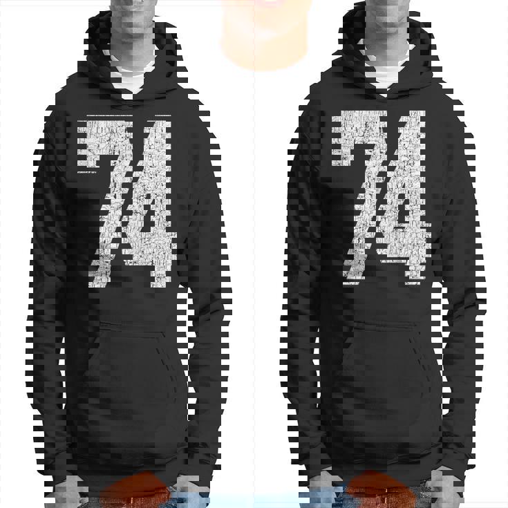 Uniforme De Jersey Número 74 Cumpleaños Número 74 Sudadera