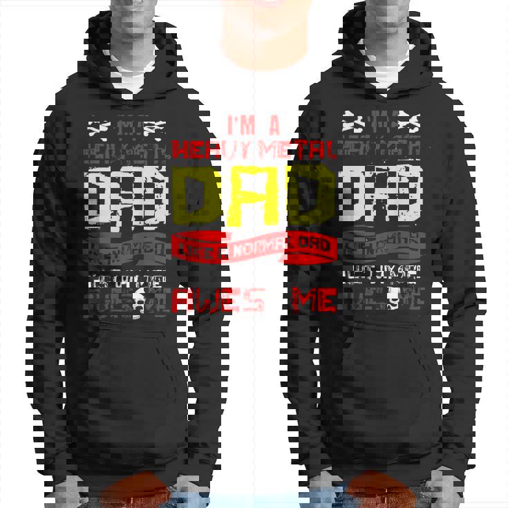 Uomo Heavy Metal Papà Amanti Della Musica Rock Regali Per La Festa Del Papà Felpa con cappuccio