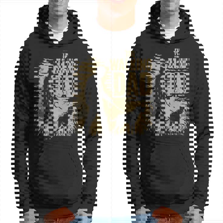 Uomo The Walking Dad Per Festa Del Papà Gassi Camminare E Cani Papà Felpa con cappuccio