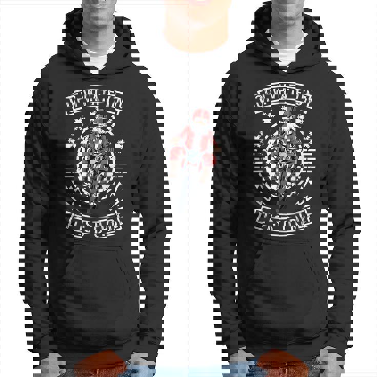 Weihnachten Motorrad Mannanta Biker Weihnachtsmann Kapuzenpullover