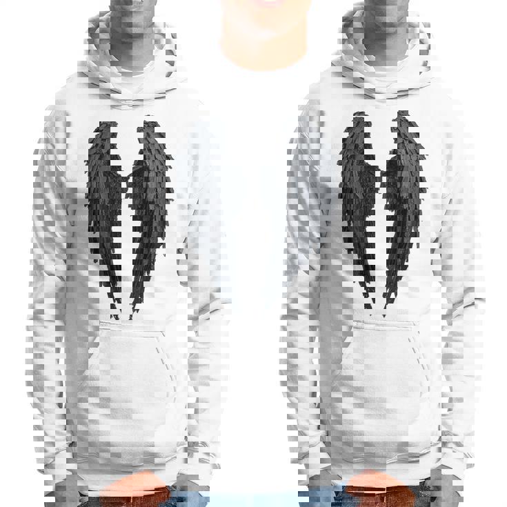 Ailes D'ange Noiresur Le Dos Sweat à capuche