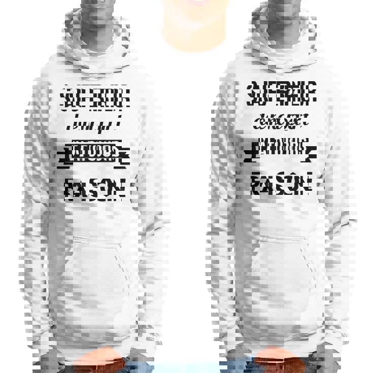 Sauf Erreur De Ma Part J'ai Toujours Raison Cadeau Drole Sweat à capuche