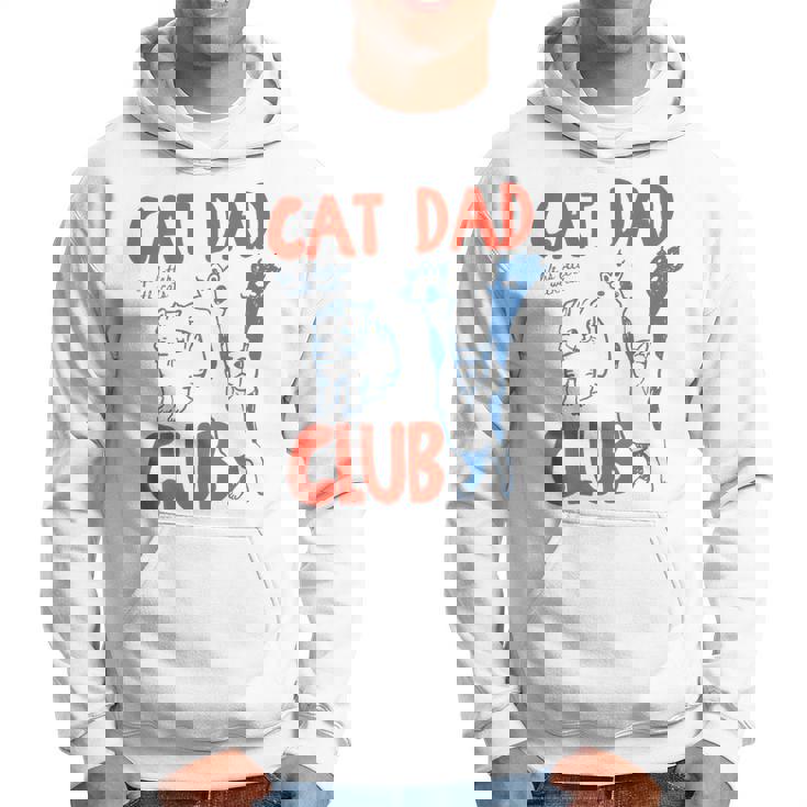 Sul Retro Cat Dad Club Life Is Better With Cats Festa Del Papà Felpa con cappuccio
