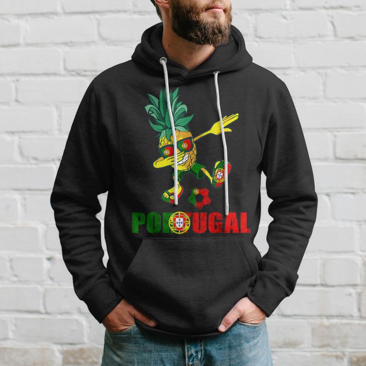 Bandera De Portugal Dabbing Piña Portugal Fútbol Portugal Sudadera Regalos para él