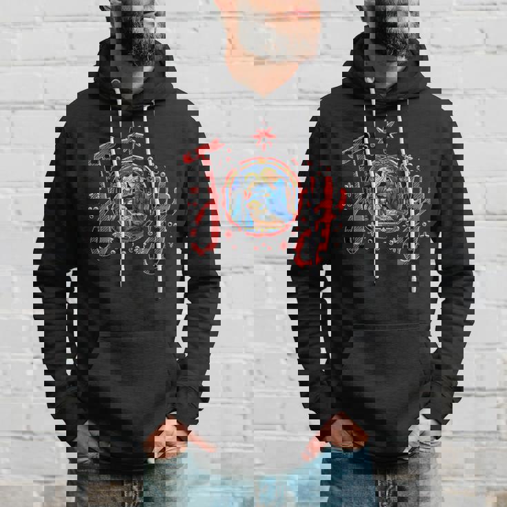 Crèche De Noël Chrétienne Joie Jésus Crèche De Noël Foi Famille Sweat à capuche Cadeaux pour lui