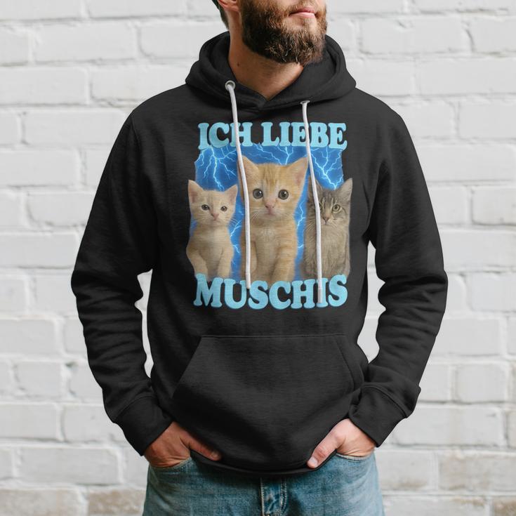 Ich Liebe Muschis Katzen Meme Ich Liebe Muschis Lustiges Kapuzenpullover Geschenke für Ihn