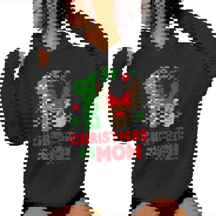 First Christmas As Mom Matching Family 1St Christmas Family Women Hoodie