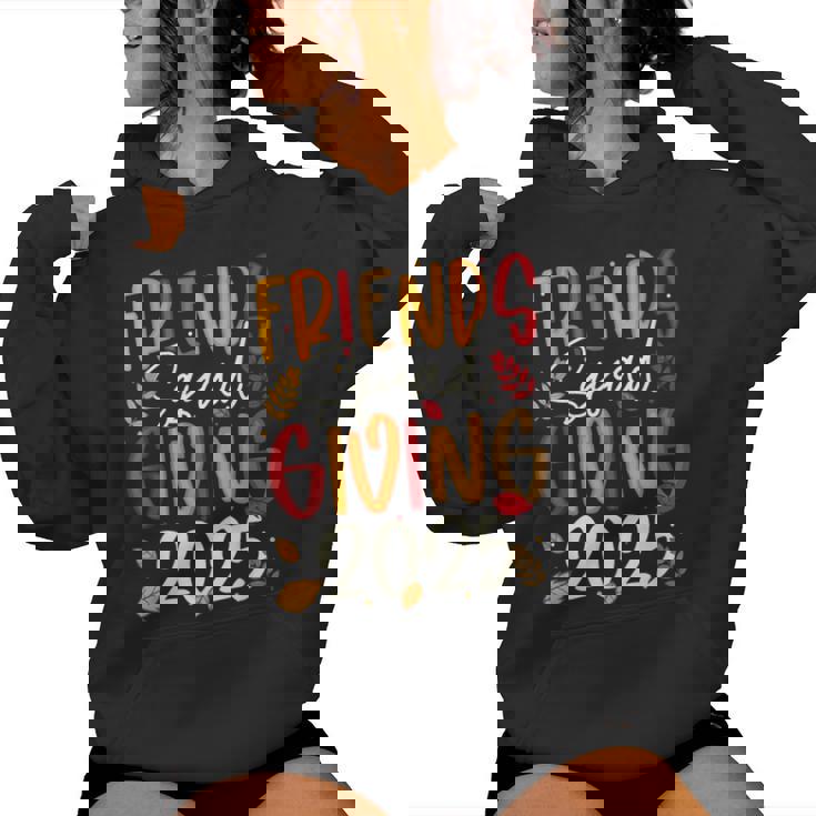 Friends Squad Giving 2025 Autumn Fall Thankful Thanksgiving Women Hoodie