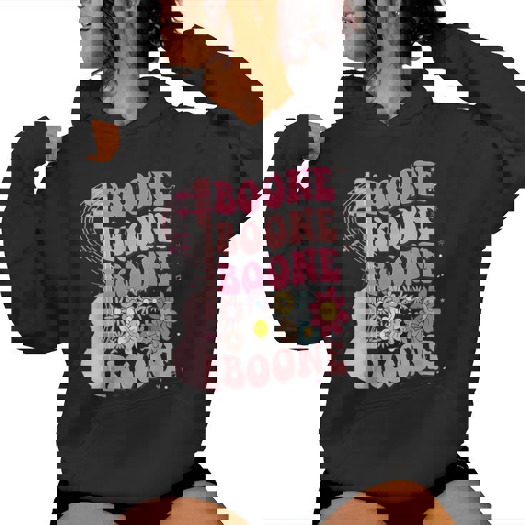 Girl Retro Boone Groovy Flower First Name Personalized 80'S Women Hoodie