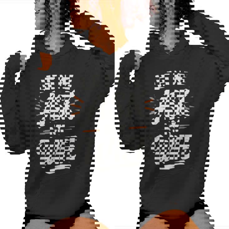 Let Me Ask My WifeSheaid No バックフロント 面白い レディースパーカー