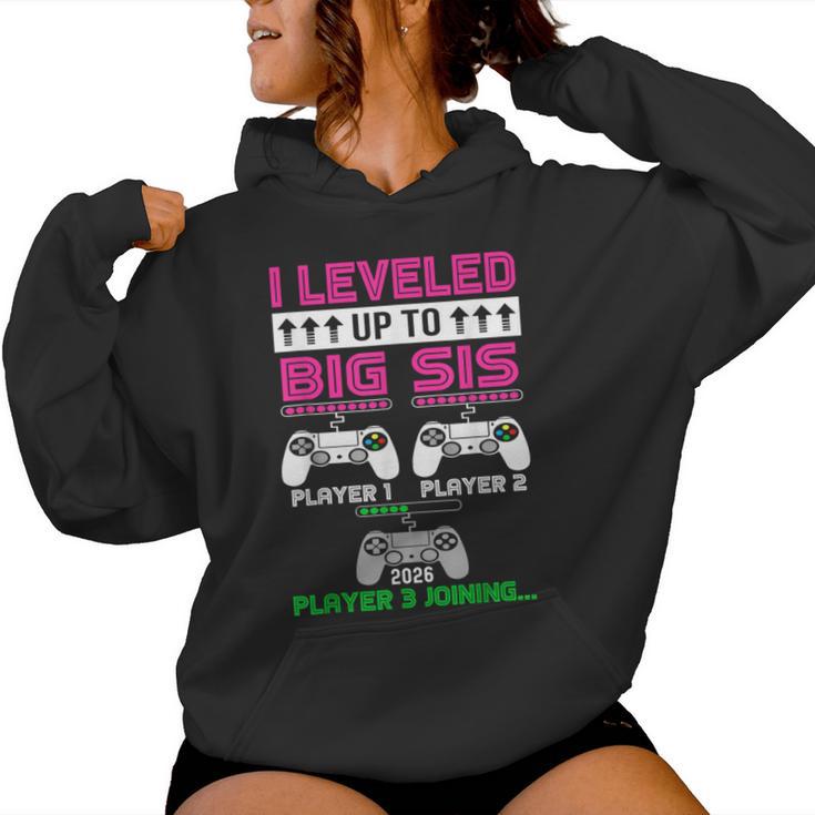 Leveled Up To Big Sister Again 2026 Promoted To Big Sister Women Hoodie