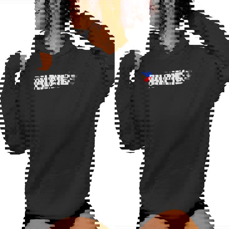 Philippines Flag Heart Pride Philippines Kid レディースパーカー