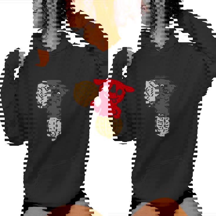 千葉県ご当地キャラと落花生 長袖tシャツ レディースパーカー