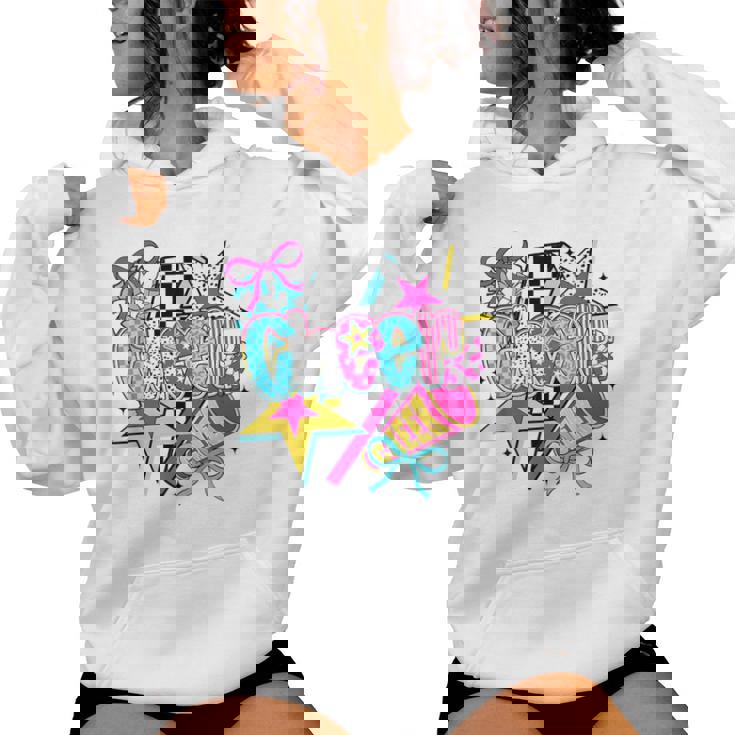 Cheer Season Football Bow Game Day Cheer Mom Cheerleading Women Hoodie