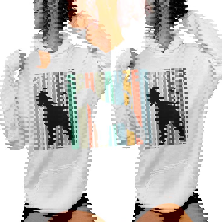 Minichnauzer Perro Retrochnauzer Cuello Sudadera con capucha para mujer