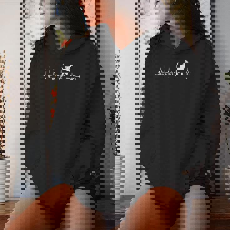 Beagle Heartbeat Ecg Beagle Dog Mum レディースパーカー 彼女への贈り物