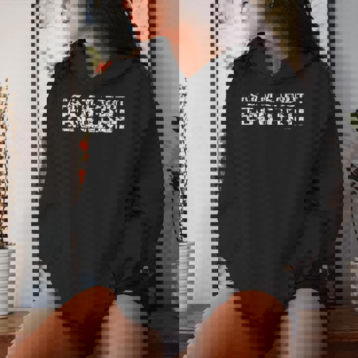 English Teacher In English Teaching Chool Quote レディースパーカー 彼女への贈り物