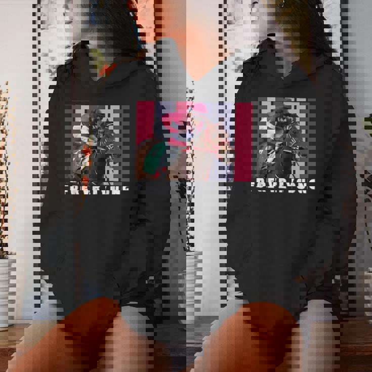 Forever Young Horse、競馬、デルマール、サンタアニタ レディースパーカー 彼女への贈り物