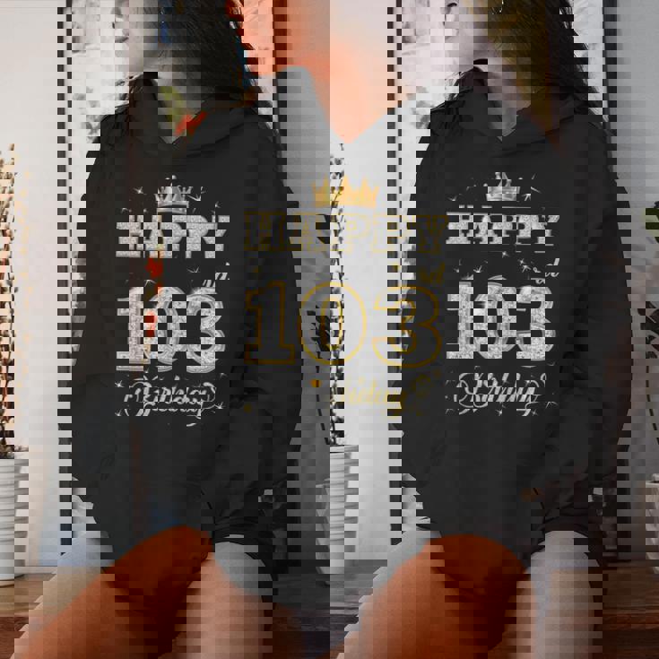 Happy 103Rd Birthday 103歳 女性 男性 誕生日パーティー 長袖tシャツ レディースパーカー 彼女への贈り物