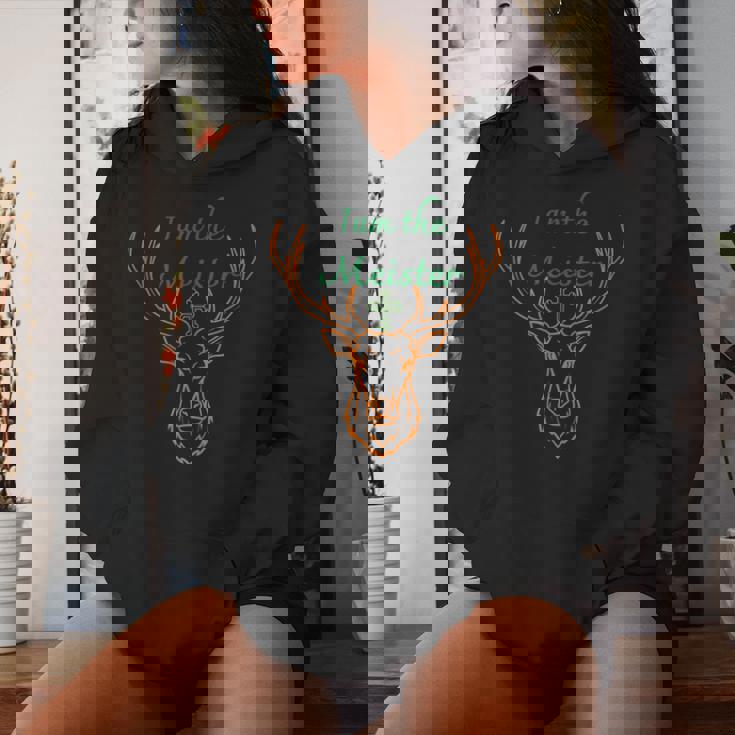 Iam Il Meister Jaegermeister Papà Mamma Cervo Felpa con cappuccio da donna Regalos para ella