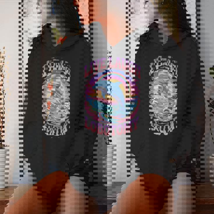 Live Laugh Lobotomy Dolphin Groovy レディースパーカー 彼女への贈り物