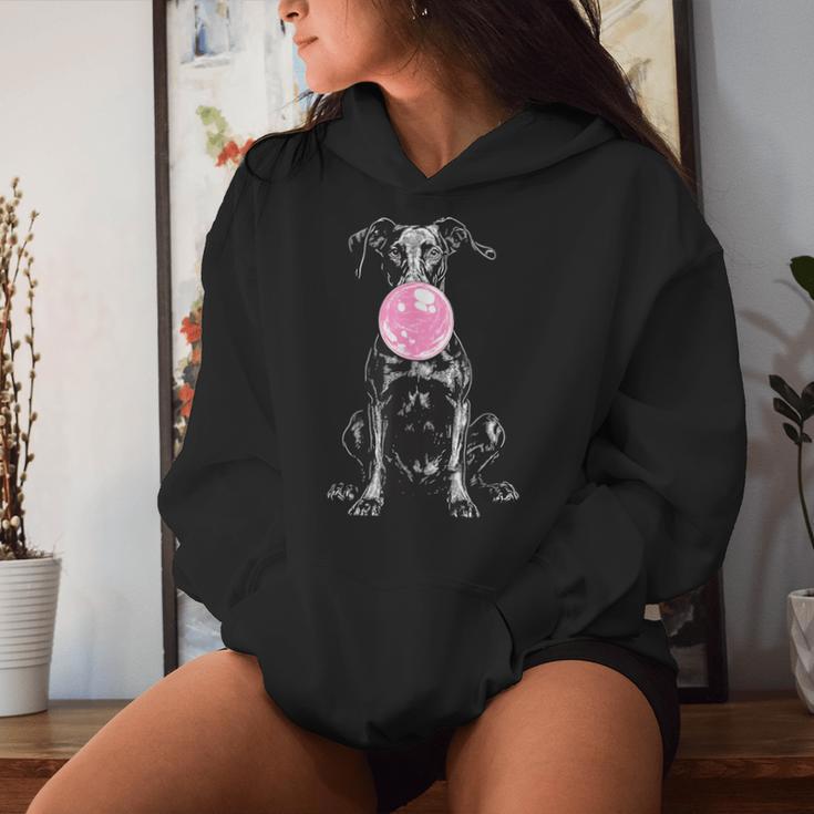 Vintage Dobermann Cheoffia Bolla Cane Papà Mamma Proprietario Felpa con cappuccio da donna Regalos para ella