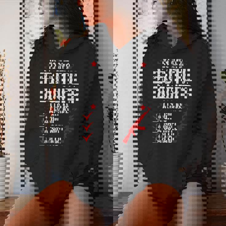 メンズ Yes I Have A Beautiful Daughters I Also Havearcastic レディースパーカー 彼女への贈り物