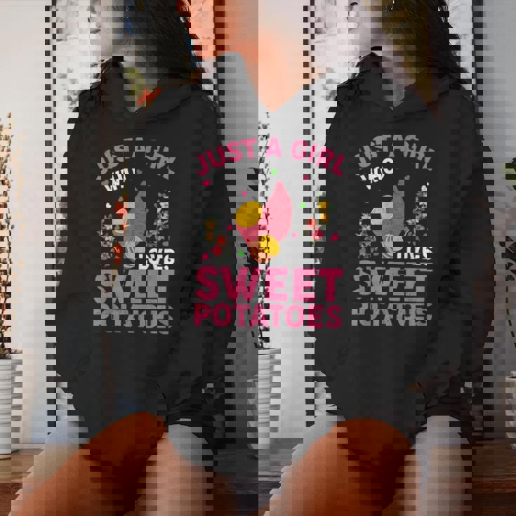 さつまいも好き さつまいもが大好きな女の子 レディースパーカー 彼女への贈り物