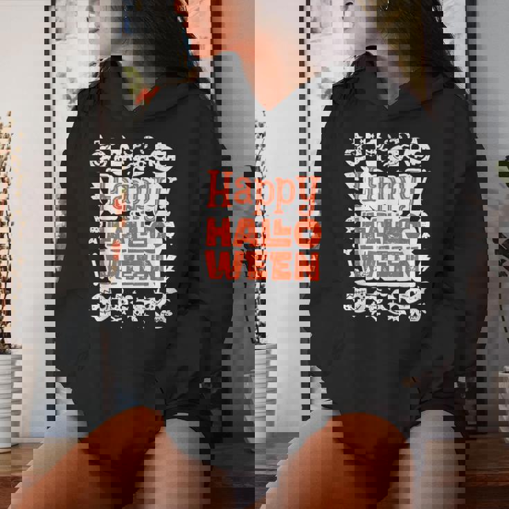 ハッピーハロウィン 子供 大人 男性 女性 キュート ビンテージ レディースパーカー 彼女への贈り物