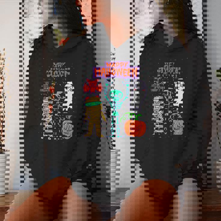 ハッピーハロウィン骨格かぼちゃかわいいゴーストキッズ男の子女の子 レディースパーカー 彼女への贈り物