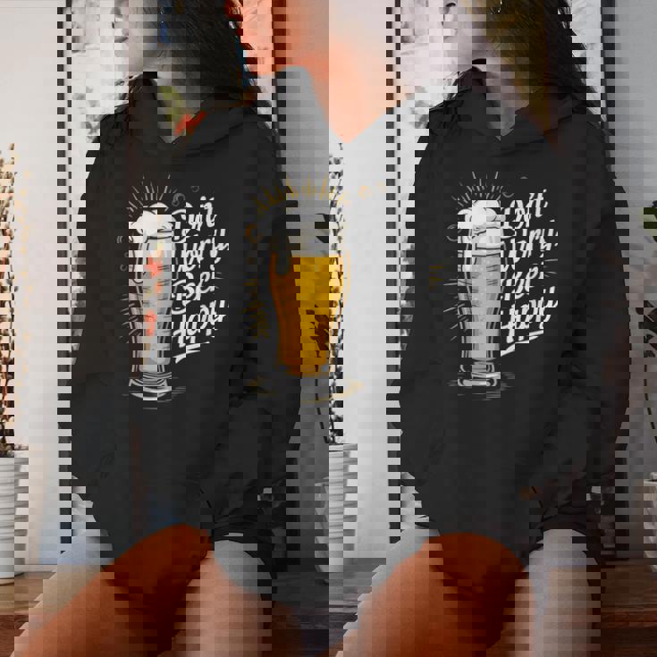 ビール ハッピー ビール好き Don't Worry Beer Happy Beer Drinker レディースパーカー 彼女への贈り物