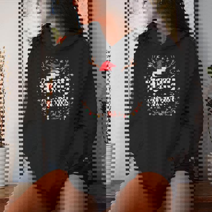 メリークリスマスライト サンタハット クリスマス ファミリー 男性 女性 キッズ レディースパーカー 彼女への贈り物