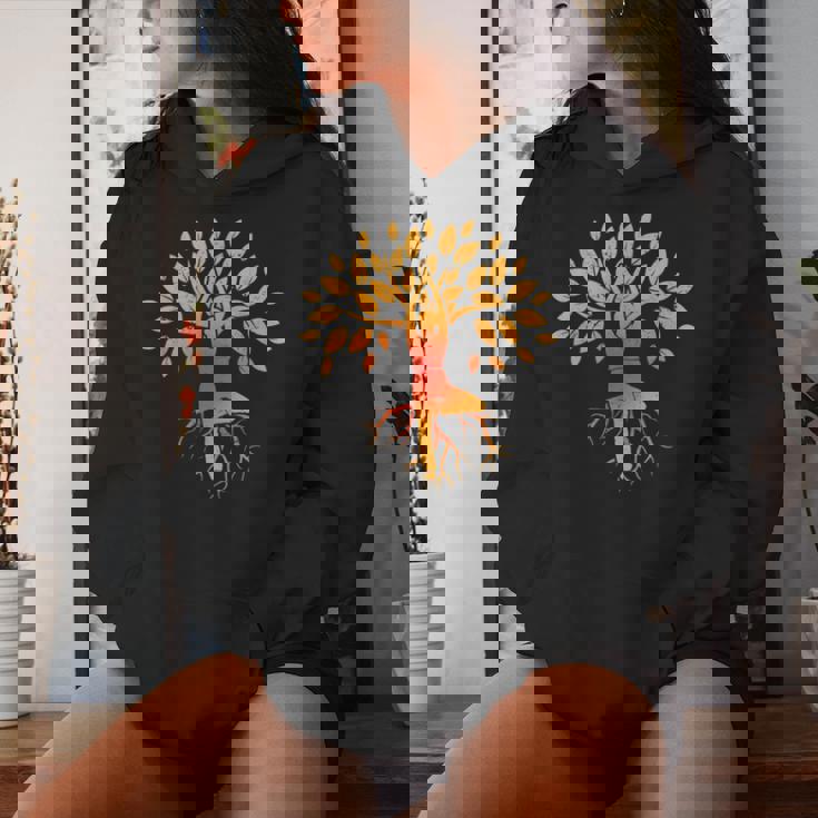 ヨガツリー 女性 男性 瞑想 レディースパーカー 彼女への贈り物