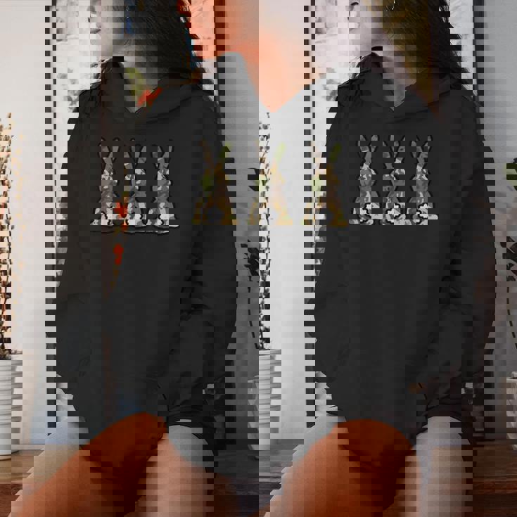 迷彩柄 ウサギ キュート イースターデー ウサギ 男性 女性 キッズ レディースパーカー 彼女への贈り物