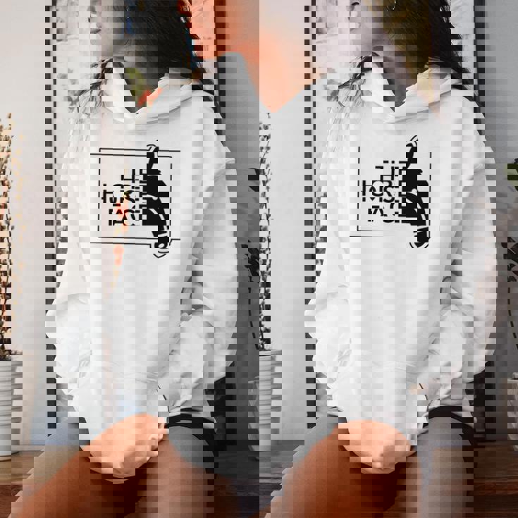 【バックプリント・背中側】ザ・ホース・フェイス The Horse Face 午年 馬 2026 パロディ 長袖tシャツ レディースパーカー 彼女への贈り物