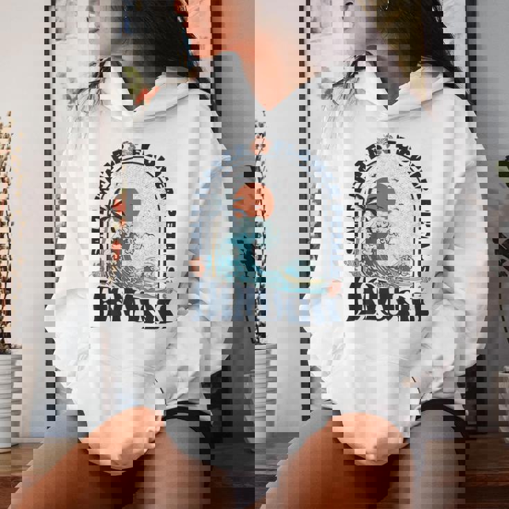 ソルトウォーターフラワー 花びら ハワイ 夏のビーチ愛好家 バック レディースパーカー 彼女への贈り物