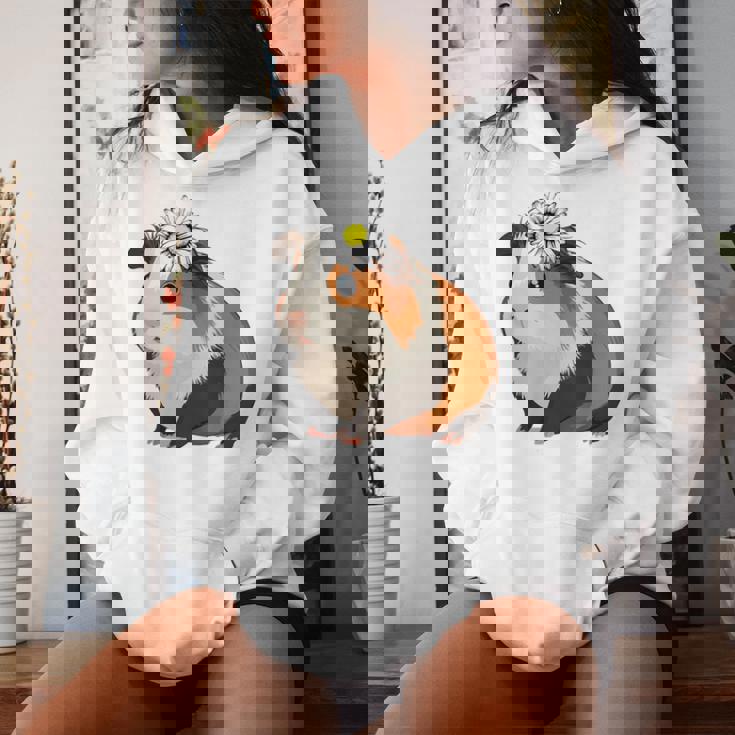 モルモットの花、モルモットの花 レディースパーカー 彼女への贈り物