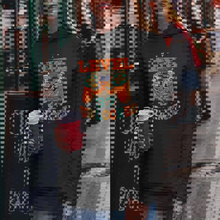 37歳の誕生日プレゼント 37歳 男性と女性、ビデオゲーム 1984年生まれ レディースパーカー 面白い贈り物